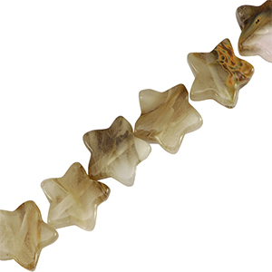 Naturstein Perlen Stern Beige