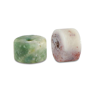 Natursteinperlen Quarz Disc 4x2mm Multicolour green