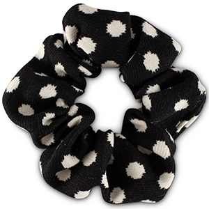 Haargummi Dots Black-white
