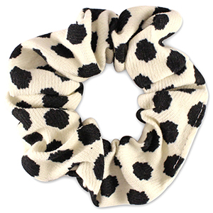 Haargummi Dots White-black