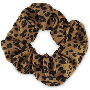 Haargummi Leoparden-Print Tan brown-black
