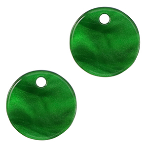 Resin Anh&auml;nger 12mm Emerald green