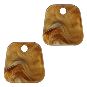 Resin Anh&auml;nger Trapez Harvest orange-brown