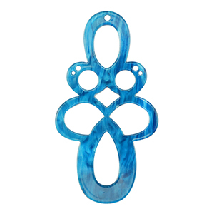 Resin Anh&auml;nger Barock Prussian blue