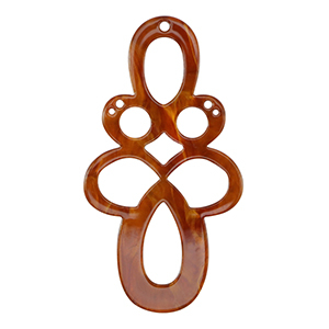 Resin Anh&auml;nger Barock Topaz brown