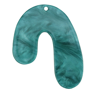 Resin Anh&auml;nger im Organicdesign Petrol blue