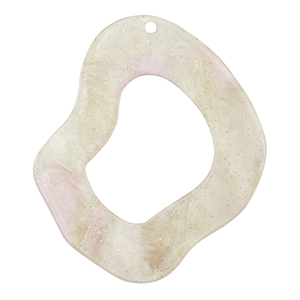 Resin Anh&auml;nger im Organicdesign Glitzer Cashmere white