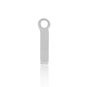 Stainless Steel - Rostfrei Stahl Anh&auml;nger Initial I Silver