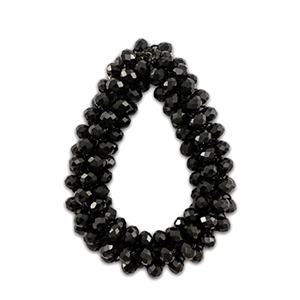 Top Facett Anh&auml;nger Tropfen Black