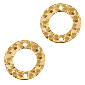 Stainless Steel - Rostfrei Stahl Anh&auml;nger / Zwischenst&uuml;ck 15mm Gold