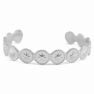 Armb&auml;nder aus Stainless Steel - Rostfreiem Stahl Bangle Star Silver