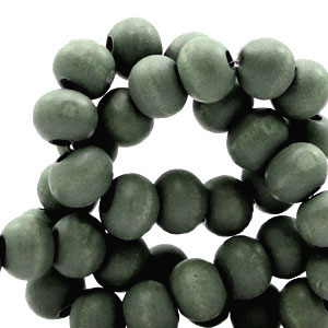 Holzperlen rund 8 mm Dark grey