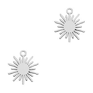 Stainless Steel - Rostfrei Stahl Anh&auml;nger Sonne Silver