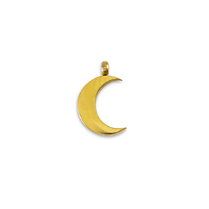 Stainless Steel - Rostfrei Stahl Anh&auml;nger La Luna Mond Gold