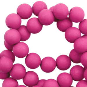 4 mm Acrylperlen matt Fuchsia pink