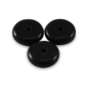 Natursteinperlen Achat Rondell 6mm Black