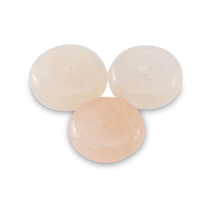 Natursteinperlen Quarz Rondell 6mm Peachy-off white