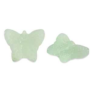 Glasperlen Schmetterling Milky green