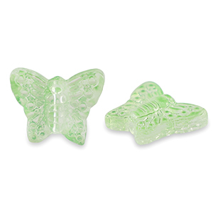 Glasperlen Schmetterling Light green