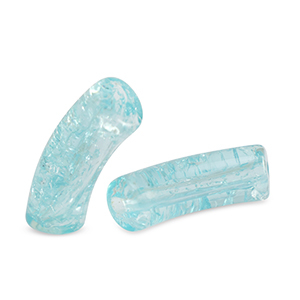 Tube Acrylperlen crackle Turquoise blue