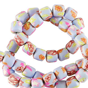 Polymer Perlen 6mm Lila-multicolour