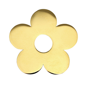Stainless Steel - Rostfrei Stahl Anh&auml;nger Blume Gold