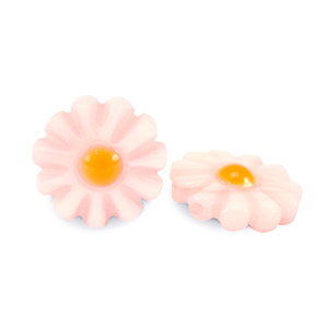 Muschel-Perlen S&uuml;&szlig;wasserperlmutts Blume Light pink-orange