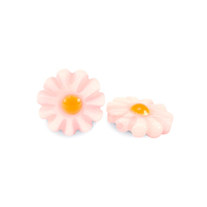 Muschel-Perlen S&uuml;&szlig;wasserperlmutts Blume Light pink-orange