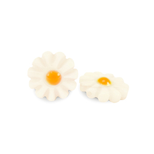 Muschel-Perlen S&uuml;&szlig;wasserperlmutts Blume White-yellow orange