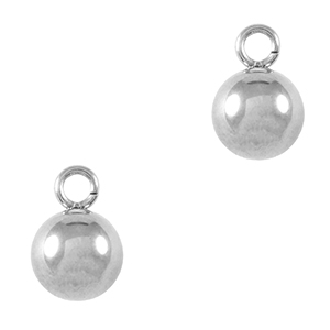 Stainless Steel - Rostfrei Stahl Anh&auml;nger Ball 6mm Silver