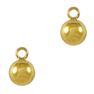 Stainless Steel - Rostfrei Stahl Anh&auml;nger Ball 6mm Gold