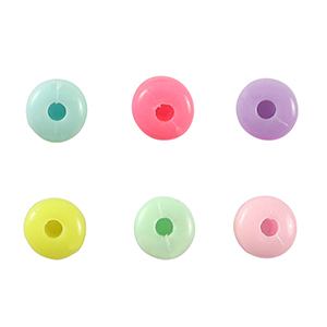 Acryl-Look-Perlen Disc Multicolour pastel