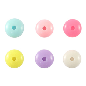 Acryl-Look-Perlen Rondell Multicolour pastel