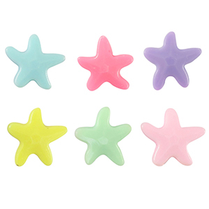Acryl-Look-Perlen Stern Multicolour pastel