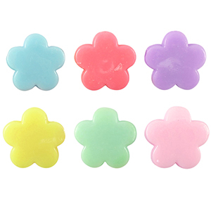 Acryl-Look-Perlen Blume Multicolour pastel