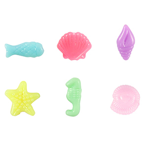 Acryl-Look-Perlen Meerestiere Multicolour pastel