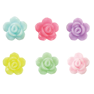Acryl-Look-Perlen Rose Multicolour pastel