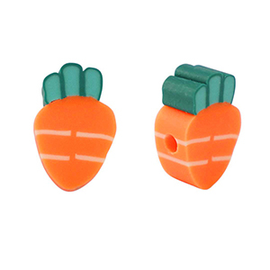 Polymer Perlen Karotte Orange-green