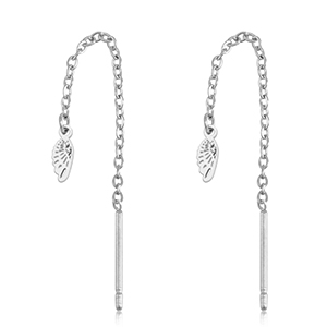 Ohrringe aus Stainless Steel - Rostfreiem Stahl Wings Silver