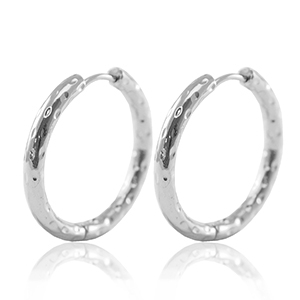 Ohrringe aus Stainless Steel - Rostfreiem Stahl Creolen 25mm Silver