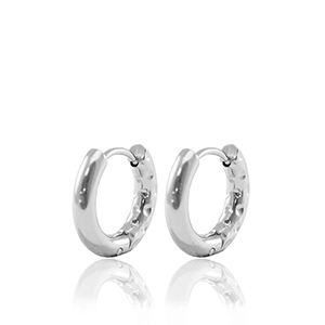Ohrringe aus Stainless Steel - Rostfreiem Stahl Creolen reversible 15mm Silver