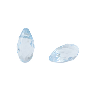 Acryl Perlen Tropfen Aquamarine blue transparent