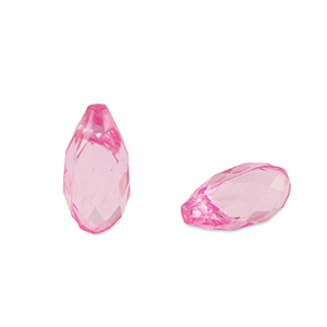 Acryl Perlen Tropfen Magenta pink transparent