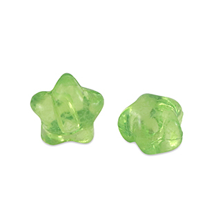 Acryl Perlen Stern Spring green transparent