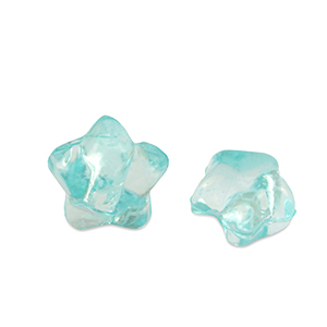 Acryl Perlen Stern Ocean blue transparent