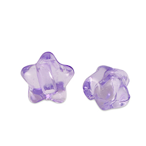 Acryl Perlen Stern Purple transparent