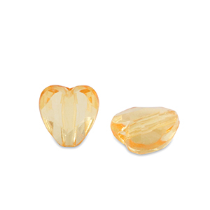 Acryl Perlen Herz Spectra yellow transparent