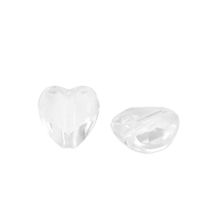 Acryl Perlen Herz Transparent