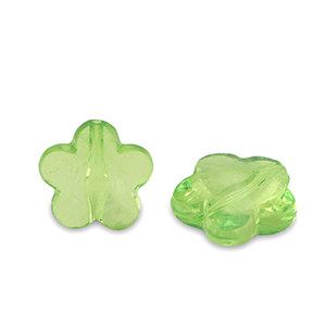 Acryl Perlen Blume Spring green transparent