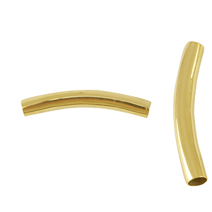 Stainless Steel - Rostfrei Stahl Perlen Tube 40mm Gold